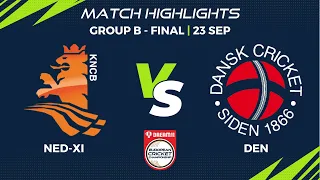 Group B, Final - NED-XI vs DEN  Highlights | Dream11 European Cricket Championship, 2022 | ECC22.048