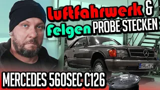 Mercedes 560sec C126 - Luftfahrwerk & Felgen Probe stecken ✖ Top Secret Tuning