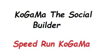 Speed build Voiture pourrite #1 KoGaMa the social builder