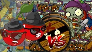 Plants vs Zombies 2 Epic Hack : Cherry Bomb vs the Barrel Roller Zombies
