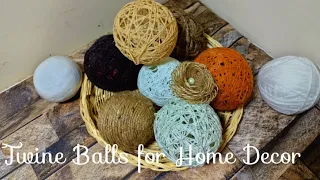 Easy Decorative | Twine Balls | Made With Yarn & Jute rope by H.Y