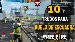 TOP 10 DE TRUCOS *SECRETOS* PARA DUELO DE ESCUADRAS EN FREE FIRE /LLEGARAS A HEROICO