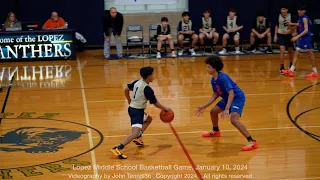 7th Grade Basketball - Lopez Middle School versus Tex Hill Middle School, San Antonio, TX, 1-10-2024