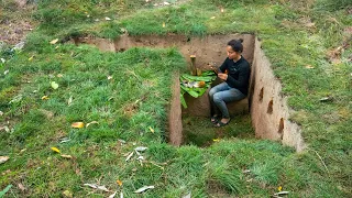 Girl Living Off Grid, Built The Most Secret Underground Home To Live in the Jungle