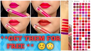 MYGLAMM LIT Liquid Matte Lipstick Swatches || Get *FREE* Lipstick || Tried New Shade Range #nehajain