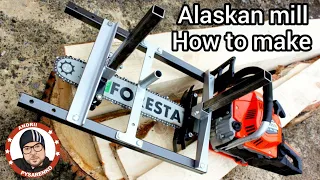 5 Dollars - Homemade Alaskan mill | Portabe Sawmill || ⬇️ +Plans ⬇️