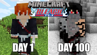 I Survived 100 Days in Minecraft Bleach and this happened...