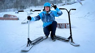 ТРЮКИ на СНЕЖНОМ САМОКАТЕ | Eretic Snowscoot