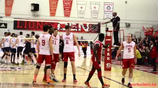 York Lions HIGHLIGHTS | Men's volleyball vs. Windsor Lancers - Feb. 8, 2015