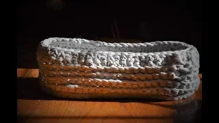 Crochet Ribbed Oval Basket Part 2