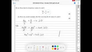 Question 13 AS maths Edexcel October 2020