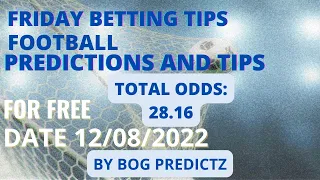 FOOTBALL PREDICTIONS TODAY 12/08/2022|SOCCER PREDICTIONS|BETTING TIPS, #betting @sports betting