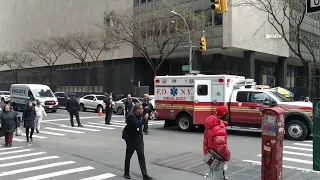 Man ON FIRE outside Trump Trial Court NYC