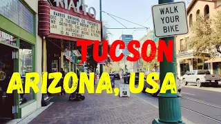 TUCSON, ARIZONA, USA - DOWNTOWN WALK - 4K WALK