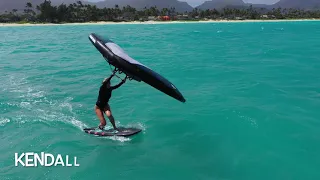 Kiteboarding And Winging At Kailua bay, Oahu HI. Feb 25 2021.