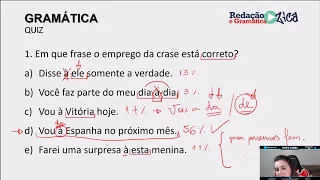 QUAL SEU NÍVEL DE GRAMÁTICA? TESTE AGORA! (com resolução comentada) - Profa. Pamba