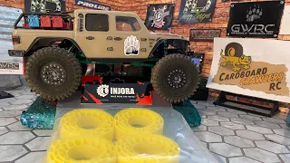 Enhanced Performance:Yellow Injora Silicon Inserts Tested on SCX24 Gladiator!