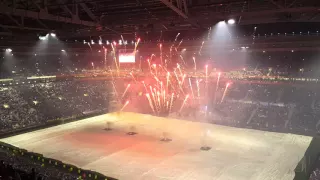 Feu d'artifice OL-Monaco 6-1 Parc OL 07/05/16