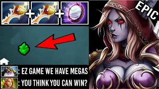 EPIC Sh*t Mirror Shield 2x Rapier Drow Ranger Defense vs Megas Crazy 30 LvL Comeback Imba Dota 2