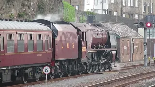 Duchess of Sutherland 6233 leaving Penzance Cornwall on The Great Briton Railtour X1V.