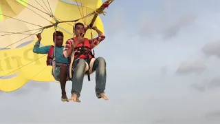 Parasailing at mobor beach, Goa