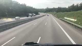 11 Sek. Timelapse A8 Autobahn aus Doppeldecker