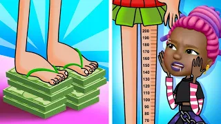 Girls’ Problems with LONG LEGS VS SHORT LEGS PROBLEMS || Popular Vs Nerd At School