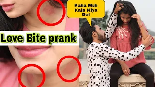 Love Bite Prank On Boyfriend || Cheating Prank On Boyfriend || khushi prank video