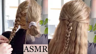 ASMR | HAIR STYLING / BRAIDS / HAIR BRUSHING / SPRAYING / HAIR PLAY 🤍 (no talking)