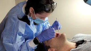 ASMR Dentist Cleans Your Teeth Real Person Soft Spoken Medical Dental Exam (Teeth Tapping, Scraping)