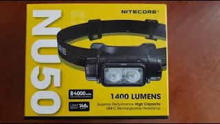 Мощный налобный фонарь Nitecore NU50 - обзор и тесты