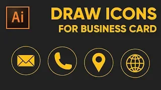 Draw Icons for Business Card l Illustrator Tutorial l Urdu/Hindi