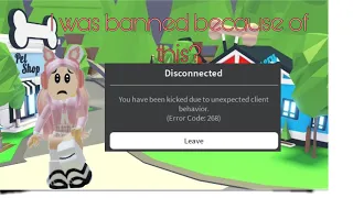 I was banned because of this…? Getting banned on adopt me with @TrixieRBLX ib:@SunnyxMisty