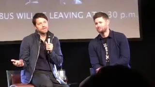 Jus in Bello 2016 - Jensen and Misha about Castiel is the bottom in the Relationship ;-)