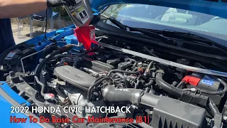 11th Gen Honda Civic Car Maintenance - Oil Change, Air Intake Filter, and Cabin Air Filter DIY