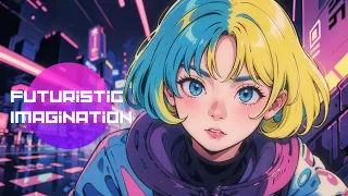 Futuristic Imagination - 80's Synthwave music - Synthpop chillwave ~ Cyberpunk electro arcade mix