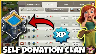 This is Insane 🔥 Tips & Tricks to Level up Fast ⏩ in Self Donation clan | clash of clans