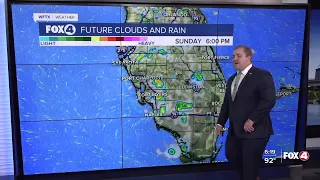WEATHER:  Afternoon storms chances picking up for the weekend