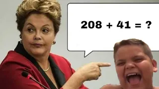 Dilma Rousseff fazendo somas. kkkkkk