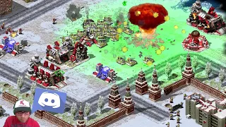 Kikematamitos Bo5 1 vs 1 vs Troll red alert 2 gameplay online multiplayer in CnCNet and discord chat