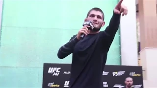 Khabib Nurmagomedov UFC 242 Open Workouts but decides to do a Q&A instead