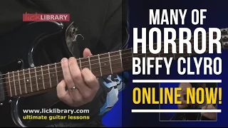 Biffy Clyro Many Of Horror Performance / Guitar Lesson Online Now | Licklibrary