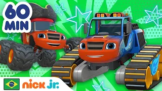 Blaze e os Monster Machines | 1 HORA Com as Novas Corridas do Blaze | Nick Jr. em Português