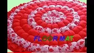 Floor mat/ door mat/area rug/table mat/baby sheet/carpet/recycle craft idea