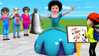 Scary Teacher 3D vs Squid Game Drawing Picture Pose Style Dress Nice or Error 5 Times Challenge