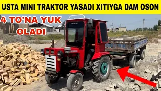 MANA YANGILIK  USTA MINI TRAKTOR YASADI XITIYGA DAM OSON(IHTIROLAR)