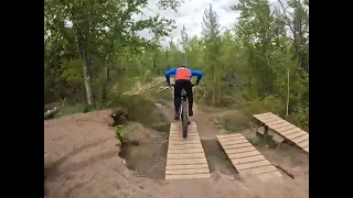 Father and Son Ride in  Terwillegar Dog Park Edmonton