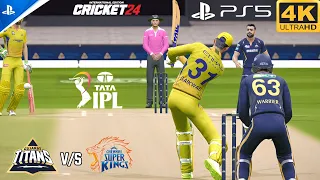 Cricket 24 (PS5) GamePlay : IPL 2024 Chennai Super Kings VS Gujarat Titans||Ar Games League