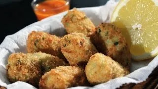 Bolinho de bacalhau crocante