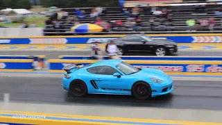 Porsche Cayman vs Mustang GT 5.0 | Arrancones Pegaso Octubre 2018